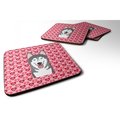 Carolines Treasures Alaskan Malamute Hearts Foam Coasters - Set of 4 BB5288FC